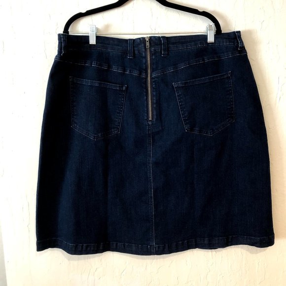 Universal Standard NWT Denim Mini Skirt Size M/18 - Picture 5 of 5